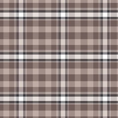Brown Plaid Pattern Background - Seamless Neutral Tartan Texture
