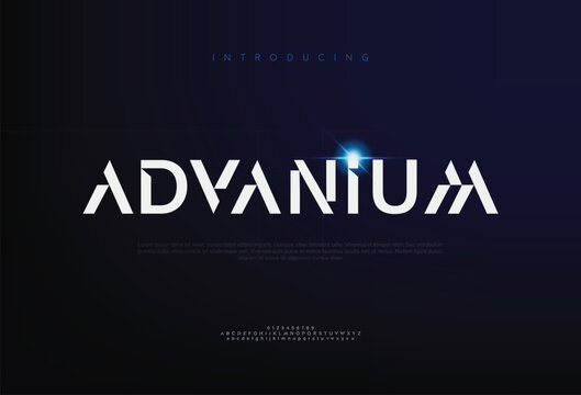 Abstract modern urban alphabet font sport, technology, fashion, digital fonts logo for brand