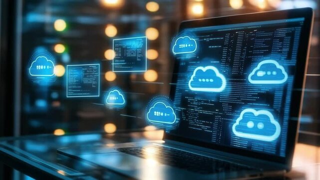 Cloud Computing Technology Boosts IT Efficiency and Connectivity, Showcasing Digital Data Management and Transformation in Digital Era