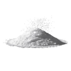 Sparkling Pile of White Powder on Green Screen