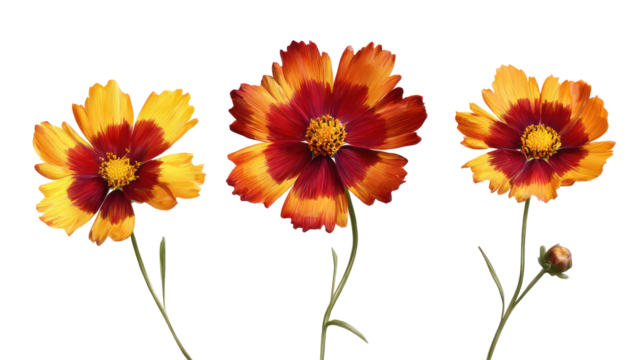  Set of Cornus Florida Trees - Group of Cornus florida flowering dogwood trees on transparent background