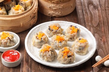 Siomai, Siomay, Shumai or Shumay is a type of dimsum which is a traditional Chinese food.