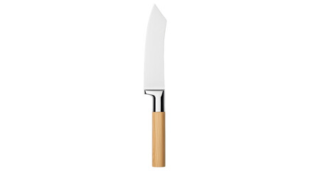Isolated Kitchen Knife with Wooden Handle