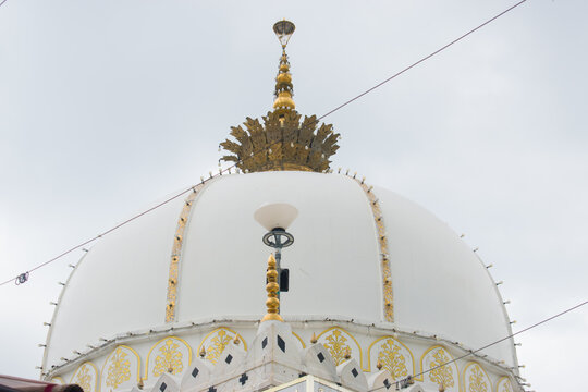 Beautiful White dome of Ajmer Sharif Dargah, located in Ajmer, Rajasthan, India.