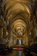 Views from the interior of Canterbury Cathedral, England