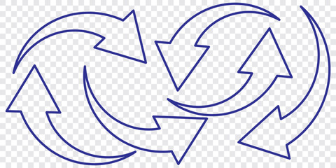 Set of curved arrows isolated on white background. Curved arrows, hand drawn curved arrows. Set long blue curve arrow icon vector . blue curve arrow icon set. long arrow icon set. curve arrow vector.