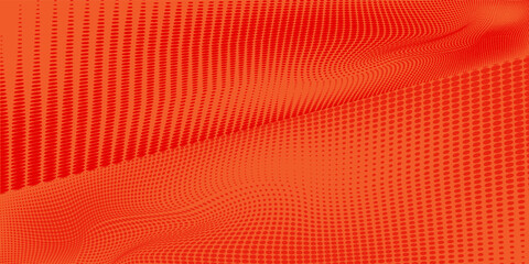 Dots halftone orange color pattern gradient texture with technology digital background. Dots pop art comics with summer background.vactor