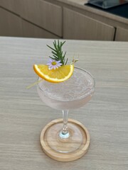 cocktail with lemon