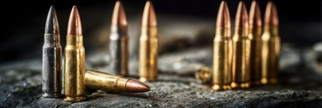 Bullet on Rocky Surface
