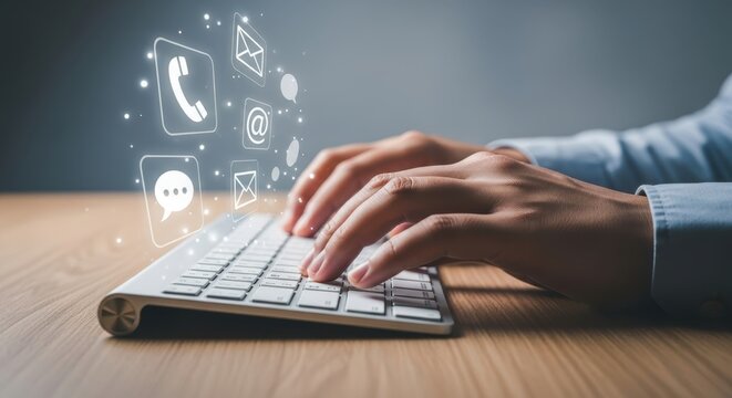 Efficient Communication Seamless Digital Interaction Through Keyboard - Powered by Adobe