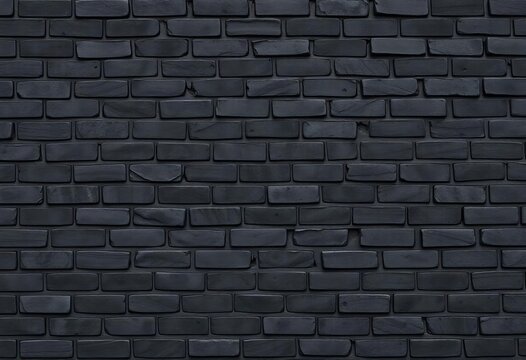 Dark seamless anthracite gray brick wall texture, ideal for banner or panoramic background, modern, exterior