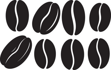 coffee bean silhouette vector illustration
