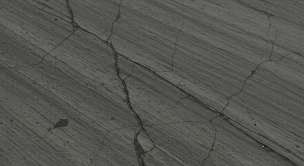 Cracked grey concrete surface with linear texture