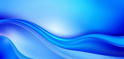 Fototapeta premium Abstract blue vector background with dynamic flowing lines and gradients, card, brochure
