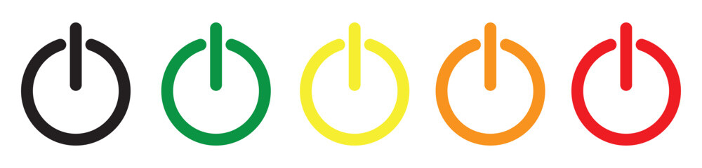 Power icon set vector illustration