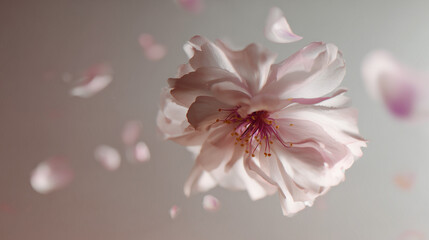 close up of pink flower failing