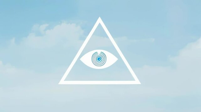 The third eye enclosed within a glowing triangle radiates mystical energy, symbolizing spiritual awakening, higher consciousness, inner vision, enlightenment