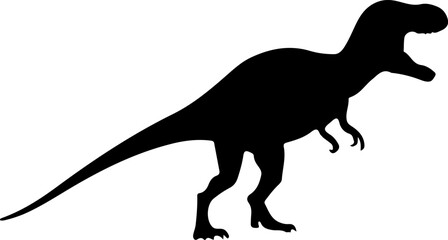 Obraz premium Dinosaur Silhouette Vector Art, Prehistoric Dinosaur Silhouette, T-Rex Silhouette Vector, Dino Outline Vector Art, Dinosaur Profile Vector, Jurassic Dinosaur Vector Art, Dinosaur Silhouette Design, Di