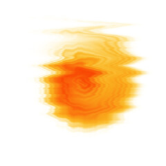 Fiery Glitch Distortion Effect. Abstract Orange and Yellow Fireball Illustration PNG