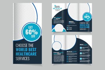 Corporate Medical clinic health care hospital business trifold