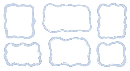 Fototapeta premium Wavy frame collection vector illustration for design projects