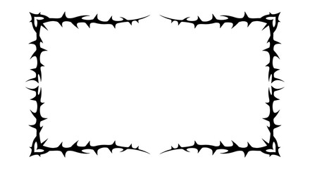 Gothic barbed frame vector illustration for decorative design and borders