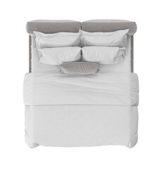 A minimalist and stylish bedroom with an inviting bed, ready for a restful night's sleep