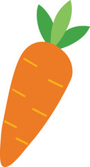 Minimal Carrot Outline – Pastel Line Art for Organic Produce, Farm Theme, or Diet