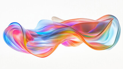 abstract  glass art  with rainbow silhouette 