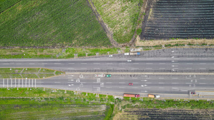 aerial drone view at roads
