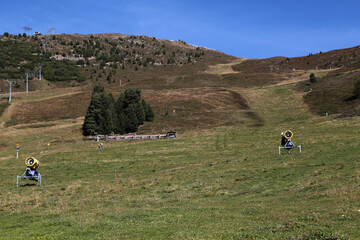 Skigebiet im Sommer in den &Ouml;sterreichischen alpen im Pitztal