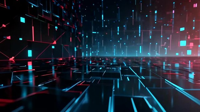 binary code background loop