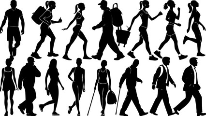 silhouettes of people