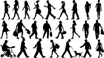 silhouettes of people