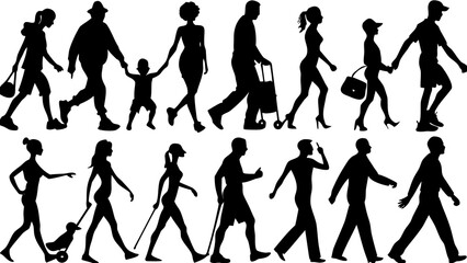vector silhouettes of people