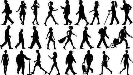 set of female silhouettes.