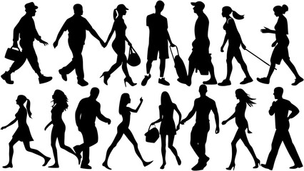 silhouettes of people