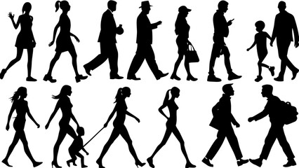 silhouettes of people