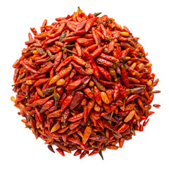 Fototapeta premium Chili Seeds Pile Isolated on Transparent Background