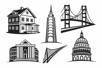 Fototapeta premium vector illustration of a building