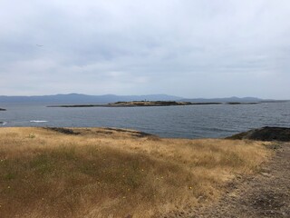Dry Grasslands and Rocky Bluff at Helliwell Park, Hornby Island, BC

