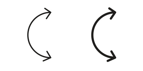 Two side icon. modern vector symbols set