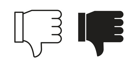 Thumb down icon. modern vector symbols set