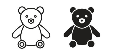 Teddy bear icon vector, Symbol, logo illustrations