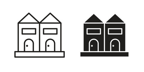 Terraced Houses icon. modern vector symbols set