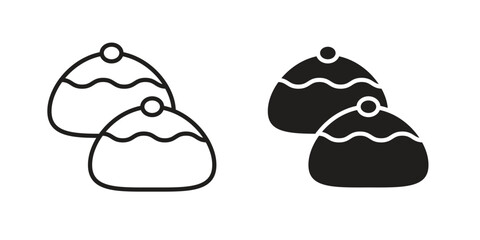 Sufganiyah icon. modern vector symbols set