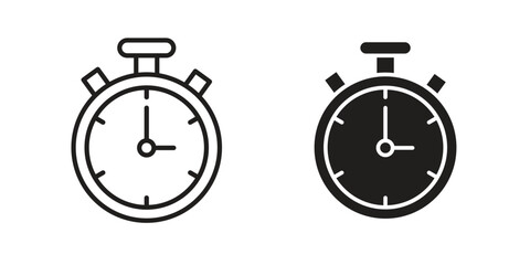 Stopwatch icon vector, Symbol, logo illustrations