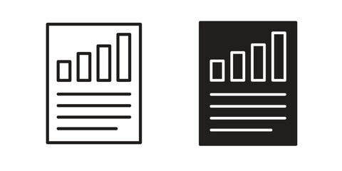 Quarterly report icon. modern vector symbols set