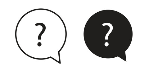 Question icon vector, Symbol, logo illustrations