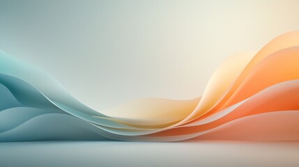 Dynamic abstract waves of color digital art modern aesthetics soft gradients artistic viewpoint visual harmony